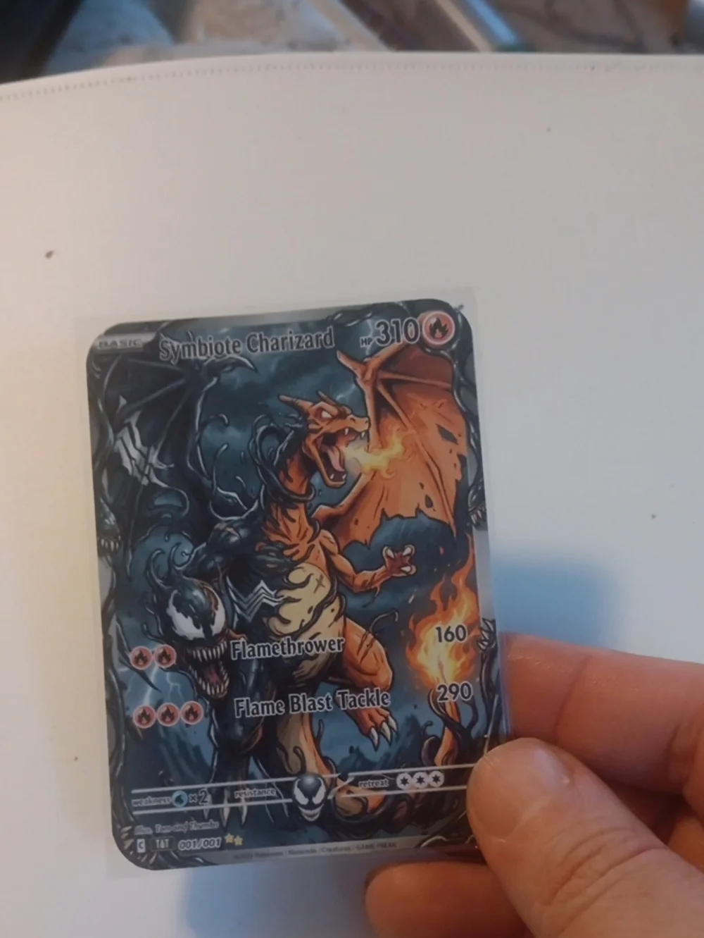 Symbiote Charizard Pokémon Collector Card - Black & Orange Special Art
